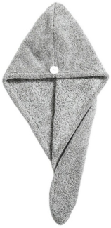 Coonoor Turban-Handtuch Haarhandtuch, Mikrofaser Bambusholzkohle Kopfhandtuch mit Knopfdesign