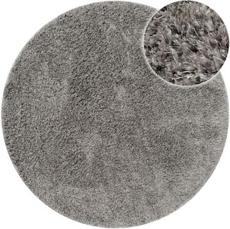 OTTO home Hochflor-Teppich Nickolas, rund, Höhe: 30 mm, Langflor, Shaggy, weicher Hochflor, uni farben, mit Glanz, Wohnzimmer