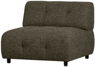 Modulsofa Louis Element aus grobmaschigen Stoff, Grün