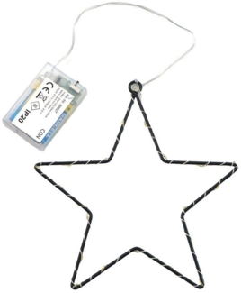 Annastore LED Stern LED Weihnachtsstern Beleuchtung - warmweiß mit Timer, batteriebetrieben in verschiedene Größen