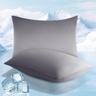 Elegear Kissenhüllen Kissenbezug 2 PCS Cooling Kissenhüllen, 40x80/80x80CM Kopfkissenbezug, Q-Max> 0,38, Super Weiche Pillowcase mit Arc-Chill Kühlfasern