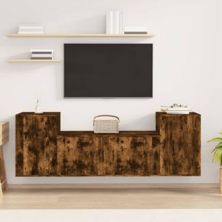 vidaXL 3-tlg. TV-Schrank-Set Räuchereiche Holzwerkstoff 3188515