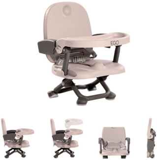 Lorelli Kinderstuhl Ego 2 in 1 Sitzerhöhung Boostersitz Tisch abnehmbar klappbar beige