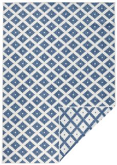In- & Outdoor Wendeteppich Nizza Blau Creme - 200x290x0,5cm
