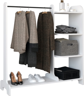 VCM Kleiderschrank Lempu H 918484 Weiß B. 106 x H. 110 x T. 35 cm