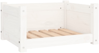 vidaXL Hundebett Weiß 55,5 x 45,5 x 28 cm Massivholz Kiefer 821443