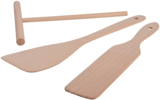 Crêpes Zubehör Holz-Set, 3-teilig