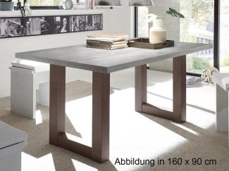 Esstisch >Trey< in Rost Beton aus MDF - 180x75x90cm (BxHxT)