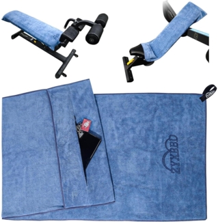Fitness Handtuch 120x50cm rutschfest Gym Handtuch mit Tasche Mikrofaser XL