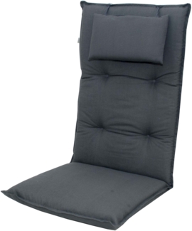 Doppler 940 Hochlehner Gartenstuhl Auflagen 8cm Kopfkissen anthrazit