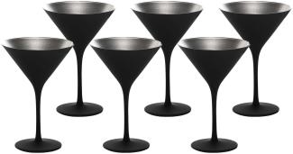 Stölzle Lausitz ELEMENTS Cocktailschale Schwarz-Silber 6er Set