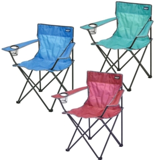 Anglersessel Campingstuhl mit Getränkehalter und Tasche