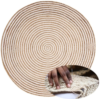 Marrakesch Orient & Mediterran Interior Teppich Runder Jute Teppich Rocio 150cm, Handarbeit