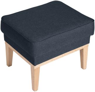 Hocker Kagami Bezug Flachgewebe Buche natur / blau 21150