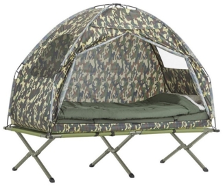 SoBuy Feldbett OGS32 Campingzelt 4in1-Zelt mit Campingliege Schlafsack Luftmatratze