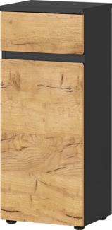 Schrank vito Mayor , Holzwerkstoff , Schwarz, Holzfarben , 39 x 95 x 34 cm