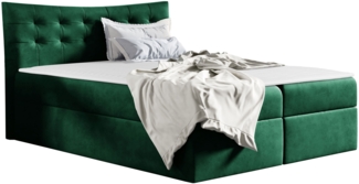 Boxspringbett Rember Ehebett, Grün, 160x200 cm