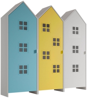 Schrank Casami Bruges 37 x 172,8 x 171,3 cm MDF Blau Gelb Weiß