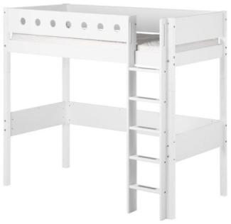 Hochbett White , Holz, Holzwerkstoff , Weiß , 109 x 184 x 210 cm