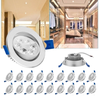 oyajia LED Einbauleuchte 20er Set LED Einbaustrahler 230V Flach LED Spot Drehbar Deckenstrahler, LED fest integriert, Badleuchte Aluminium Deckenspot für Badezimmer Küche Wohnzimmer