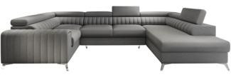 Eltap Louis Ecksofa (Flores 5) Seite rechte, Dunkelgrau, 202 x 92 x 347 cm