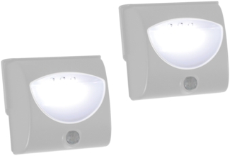 LED Treppenlicht 2er SET Orientierungslicht mit Bewegungsmelder, Batteriebetrieb