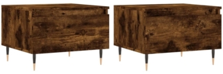 Couchtische, Sofatische 2 Stk. Räuchereiche 50x46x35 cm Holzwerkstoff
