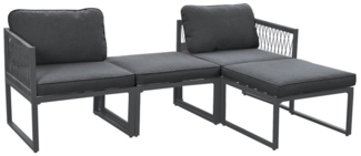 MODFU Gartenlounge-Set Garten-Sofagarnitur aus Aluminium, (verschiedene Kombinationen, verstellbar, Terrasse, Garten, drinnen, Terrassenmöbel-Set. 2 Sofas)