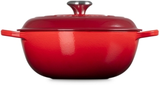 Le Creuset Stew Pot Rund Signature 26 cm Kirschrot - Rot - 26 cm