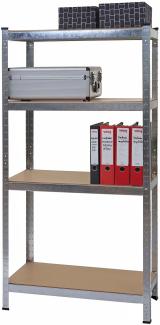 Regal HWC-D67, Werkstattregal Steckregal, 160 x 80 x 40 cm, Traglast bis 320kg ~ verzinkt