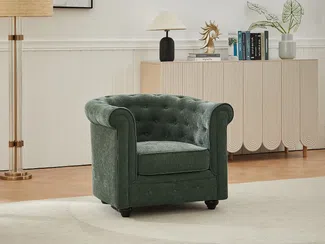 Vente-unique - CHESTERFIELD Sessel Stoff Grün - B 78 cm x H 72 cm x L 82 cm