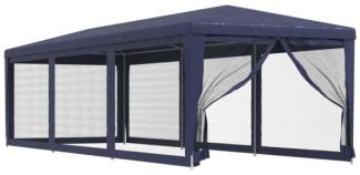 vidaXL Partyzelt mit 8 Mesh-Seitenwänden Blau 3x9 m HDPE 319242