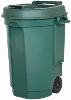 EDA Plastiques Fahrbarer Abfallbehälter 110L Farbe: grün, Maße: 55x58x81cm