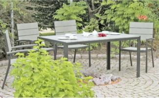 Gartenlounge-Set >Olivia< in grau aus Kunststoff, Aluminium