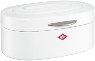 WESCO 236101-01 Brotkasten SINGLE ELLY in WEISS ovales Retro Design / Brotbehälter / Brotbox