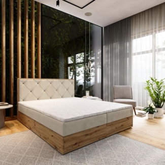 Masseno Boxbett FOSCO 160x200 cm mit Bonell Matratze und Topper