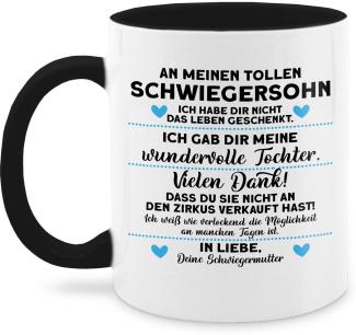 Shirtracer Tasse An meinen tollen Schwiegersohn Geschenk, Keramik, Statement Sprüche