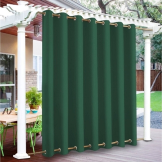 BTTO V&G Vorhang Outdoor Vorhänge,Winddicht Outdoor Gardinen mit Ösen Oben und Unten, Wasserdicht