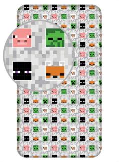 Tinisu Spannbettlaken Minecraft Spannbettlaken - 90x200 cm Bettbezug Einzelbett Bezug