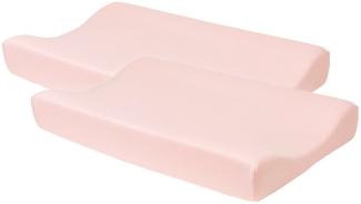 Meyco Baby Wickelauflagenbezug Uni Light Pink (2-tlg), 50x70cm