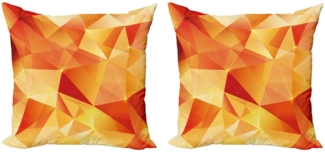 Abakuhaus Kissenbezüge Modern Accent Doppelseitiger Digitaldruck, (2 Stück), Abstrakt Orange Triangles Kunst