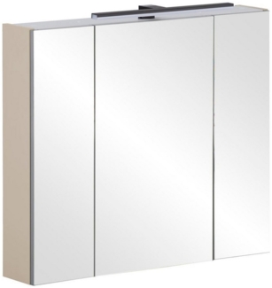 Spiegelschrank Mailand / Malo, Holzwerkstoff, Beige, 80 x 74 x 16 cm