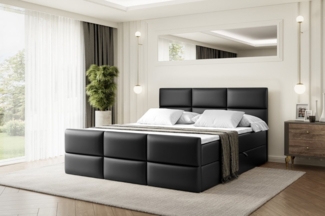 ALTDECOR Boxbett OHIO-Z (Multipocket-Matratze H4, H3 Matratze Bonellfederung, Topper, Kopfteil)