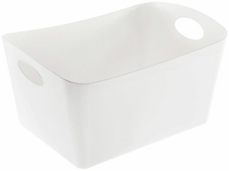 Koziol Aufbewahrungsbox Boxxx L, Kiste, Bottich, Organic Recycled, Recycled White, 15 L, 1403125