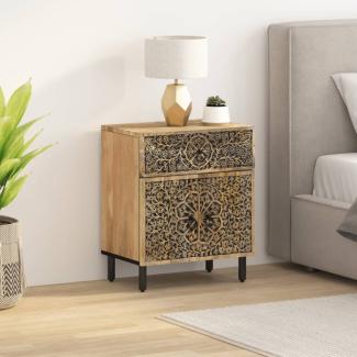 vidaXL Nachttisch 50x33x60 cm Massivholz Mango 358223