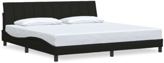 vidaXL Bettgestell ohne Matratze "Hanko" Schwarz 200x200 cm Stoff 3310414
