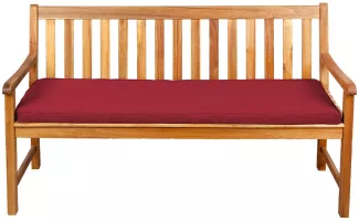 Gutekissen® Sitzkissen für Bank, Gartenschaukeln, Sitz, glatt. FK5 (190x60x5, Rot)