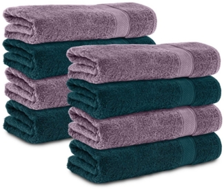 Komfortec Badetücher 100% Baumwolle, 470 g/m², Frottee (8-St), Handtücher 70x140 cm Set, Weich