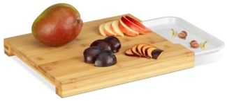 Bambus Schneidebrett mit Auffangschale