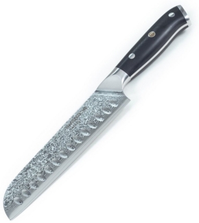 Hanseküche Kochmesser Damastmesser – Kochmesser aus Damast Stahl Santokumesser, Damaststahl